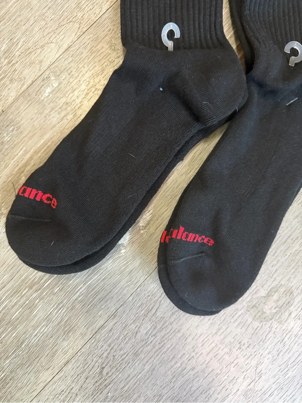 New Balance Men's Black Ribbed Crew Socks - 2 Pack